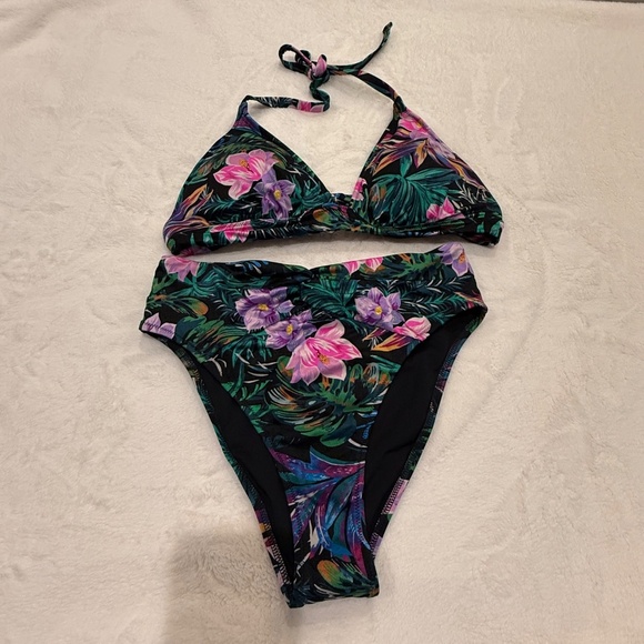 New! Victoria's Secret Black Palm Bikini Set 45563 - Picture 8 of 16